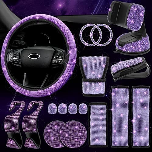 19 Pack Bling Car Accesorios Para Mujer, Cubierta De N6nd8