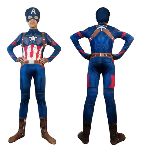 Vengadore Capitan America Disfraz De Cosplay Halloween Traje