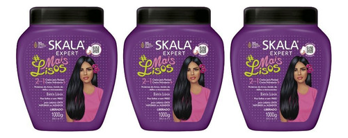 Creme Skala 1kg Mais Lisos Extra Lisos-kit C/3un