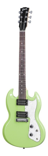 Guitarra elétrica clássica SG Gibson SG Fusion em ácer verde claro brilhante com escala de jacarandá