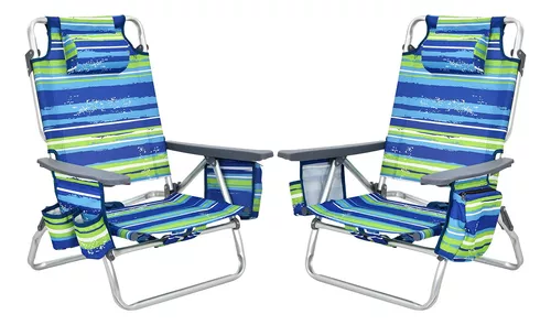 Giantex Juego de 2 sillas plegables de campamento sillas de playa