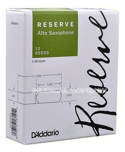 Palhetas Reserve Para Sax Alto (caixa Com 10) - Nº 3