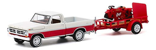 Greenlight Hitch Tow Serie Ford Utility Trailer Scout Escala