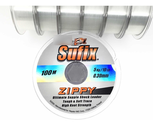 Nylon Sufix Zippy En Carretes De 100m. / 0,30mm. / 5kg.