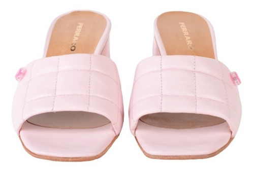 Zuecos Mules Taco Bajo De Mujer De Cuero Kroll - Ferraro
