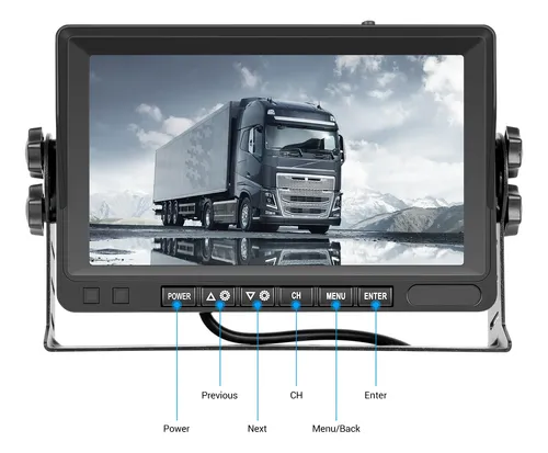 4 Channel Reverse Camera Câmera De Backup Sem Fio Use8 Kit 4 Câmera Hd De 7 Polegadas | MercadoLivre