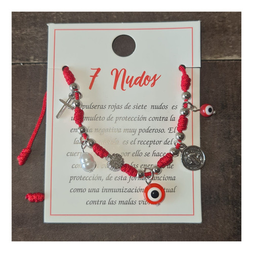 Pulsera 7 Nudos Ojo Protector San Benito Mal De Ojo Suerte