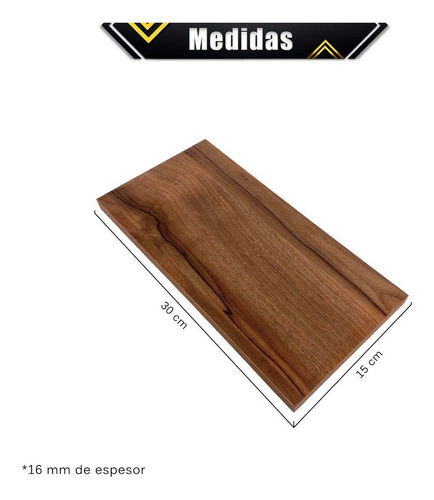 3 Repisas Flotantes Minimalistas Melamina Vintage 30x15 Color Nogal