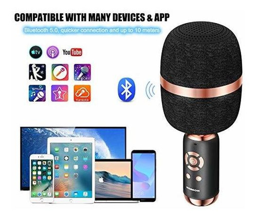 2021 Microfono Inalambrico Bluetooth Karaoke Portatil Canto