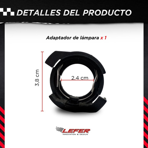 Imagen 4 de 10 de Adaptador Cree Led H7 P/ Alfa Mito Passat Tipo H Unidad