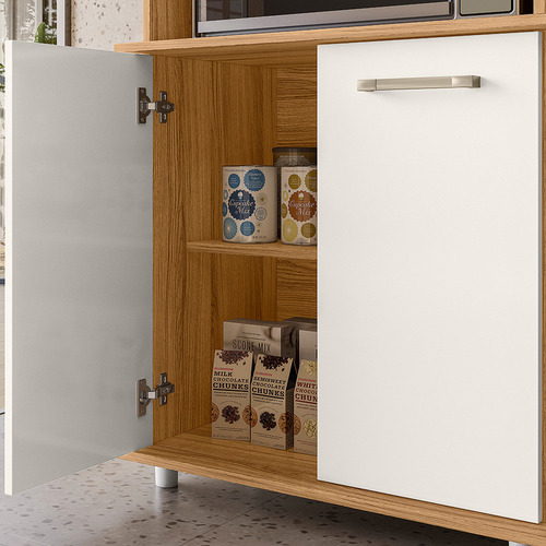 Balcão Multiuso Isis 2 Portas Freijo Com Off White Nicioli