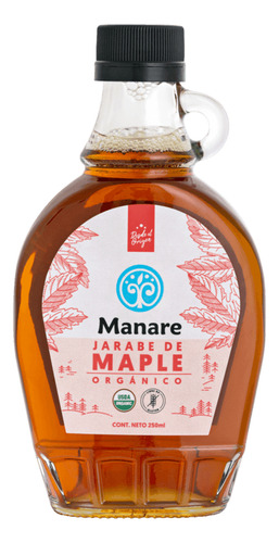 Jarabe De Maple O Maple Syrup Orgánico, 250ml Manare