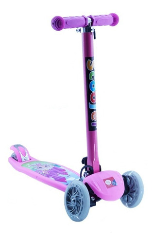 Scooter Patín Para Niños Con Base Metálica Rosa Bm Toys