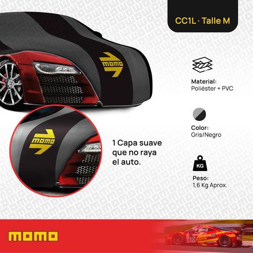 Imagen 4 de 9 de Funda Cubre Auto Momo Resistente Impermeable