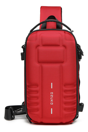 Bolso de pecho rígido para hombre, bolso de hombro deportivo, color rojo
