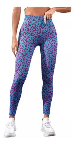 Calza Frunce Seamless Animal Print Importada Shein