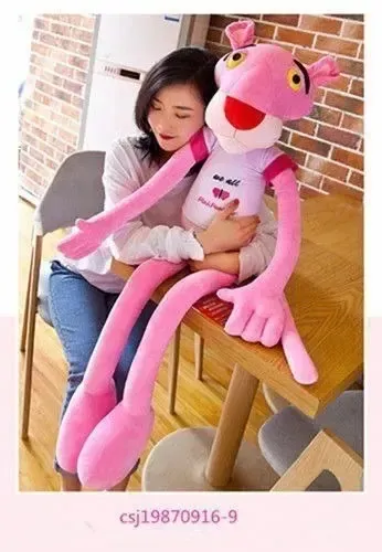 Peluche De La Pantera Rosa Con Camiseta Blanca | Tamaño Gigante De 50 Cm | Oficial Y De Alta Calidad