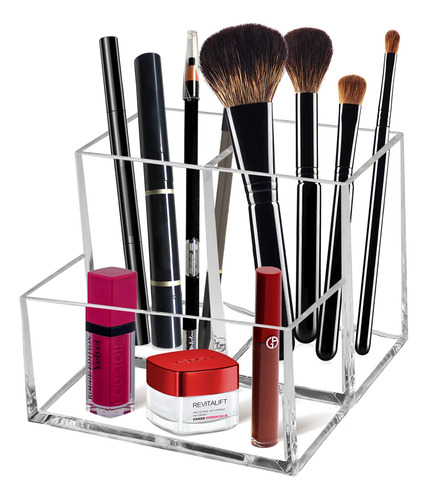 Cerpourt Clear Acrylic Makeup Brush Organizer,multi-purpose 