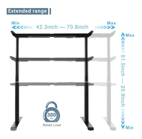 Base De Escritorio Ajustable En Altura Con Motor Dual Para C