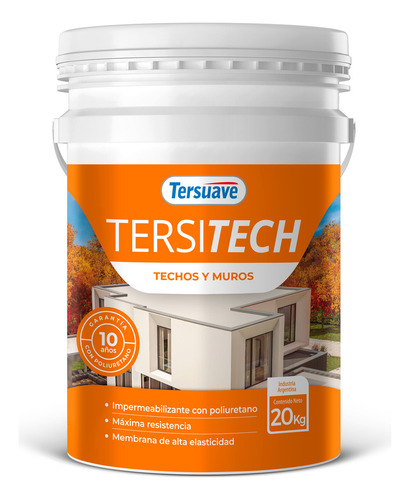 Membrana Liquida Poliuretano Tersitech Tersuave 20kg Rojo Teja
