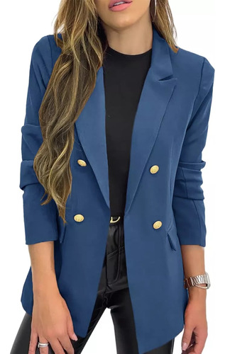 Chaqueta De Traje Nueva Para Mujer, Color Liso, Casual, Mang