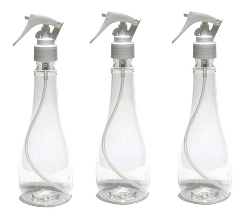 3 Frascos Borrifador Pulverizador 250ml Spray Alcool Limpeza