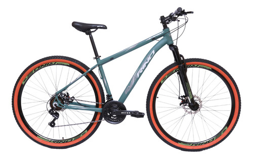 Bicicleta Rino Everest Xr Aro 29 21v Shimano Pneu Com Faixa Cor Verde exército Tamanho do quadro 19