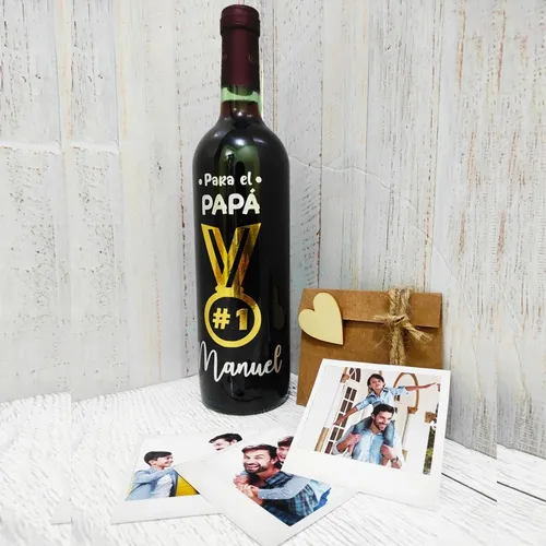 comprar Vino Personalizado + Fotos - Regalos Dia Del Padre