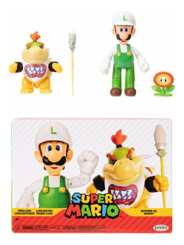 Figuras Súper Mario Bros Luigi Y Bowser Junior Original 