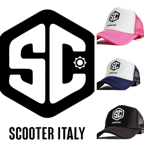 Imagen 8 de 10 de Gorra Trucker Marca Scooter Italy Original Parche Bordado