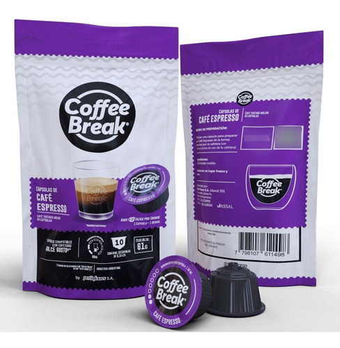 Café espresso en cápsula Nescafé Dolce Gusto Coffee Break 10 unidades