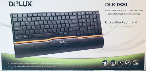 Teclado Ultra Delgado Delux Dlk-1881 Ultra Slim