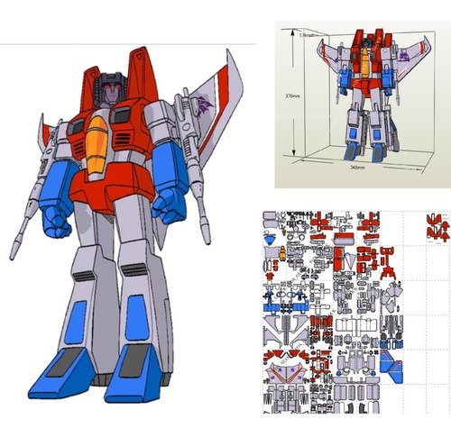 Starscream G1  37 Cm Papercraft