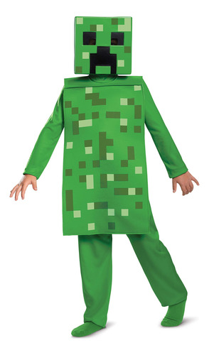Disfraz De Minecraft Creeper Para Niño Color Verde 4 A 12 Añ