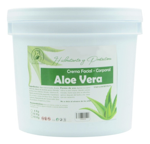 Crema De Aloe Vera Orgánico Facial & Corporal (4 Kilos)