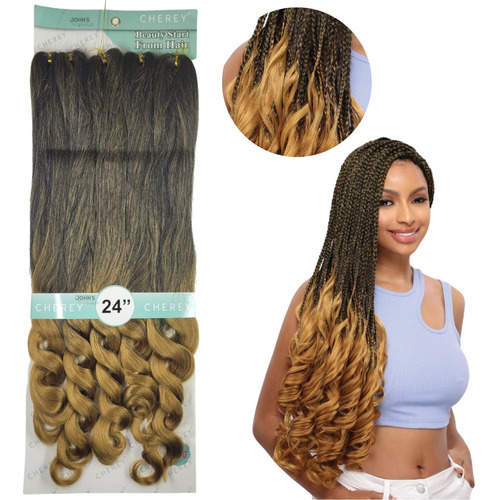 Cabelo Boho Curl Fibra Premium Jumbo Gypsy Braids Fulani