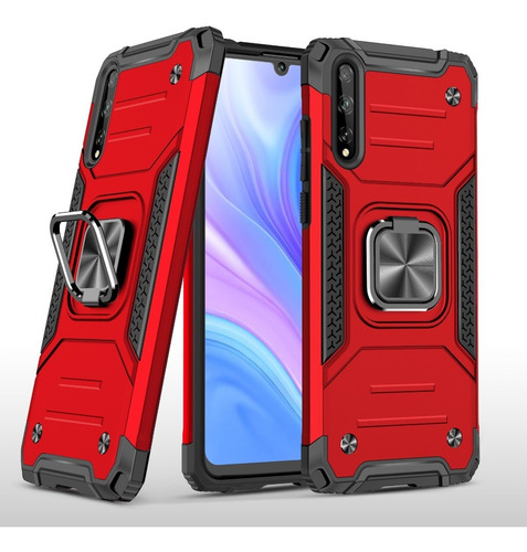 Funda Huawei Y6p / Y7p / Y8p + Cristal Templado Rojo Huawei Y8p