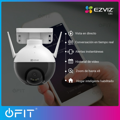 Imagen 8 de 10 de Kit X4 Cámara Seguridad Wifi Ip 360 Ezviz + 4 Memorias 128gb