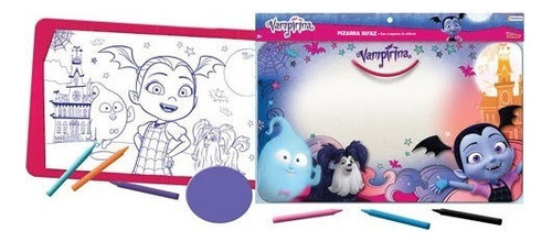 Pizarra Bifaz Vampirina Crayones Y Borrador Tapimovil