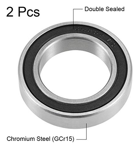 Rodamientos De Bolas 20x32x7mm 2pcs Acero Inoxidable S6804-2