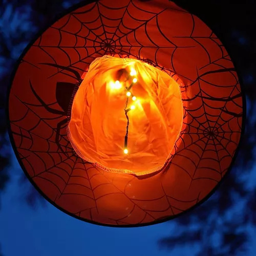 Sombreros De Bruja Iluminados De 8 Piezas Para Decoración De