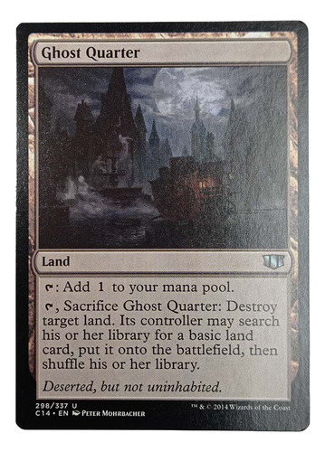 Carta Magic Ghost Quarter [c14] Mtg Land