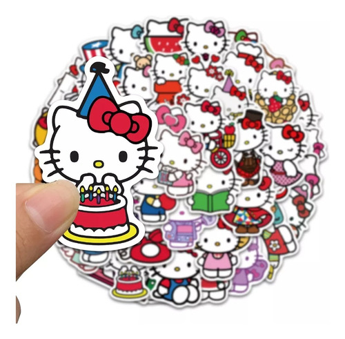 Stickers Autoadhesivos - Hello Kitty (50 Unidades)