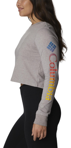 Polera Manga Larga Mujer North Cascades Gris Columbia