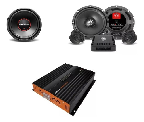 Paquete Db Drive Subwoofer Spx12d4+amplificador+set De Medio