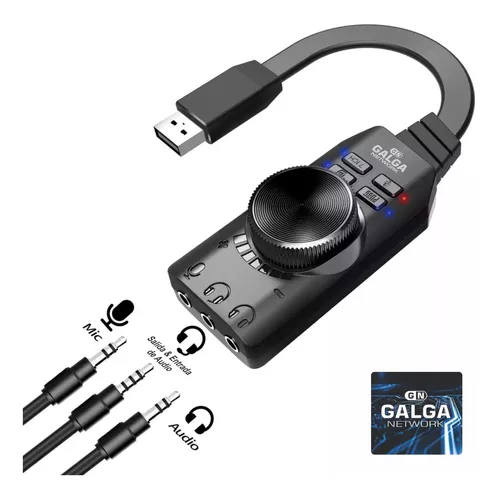 Tarjeta De Audio Sonido Y Micrófono Externa USB A Jack 3.5mm