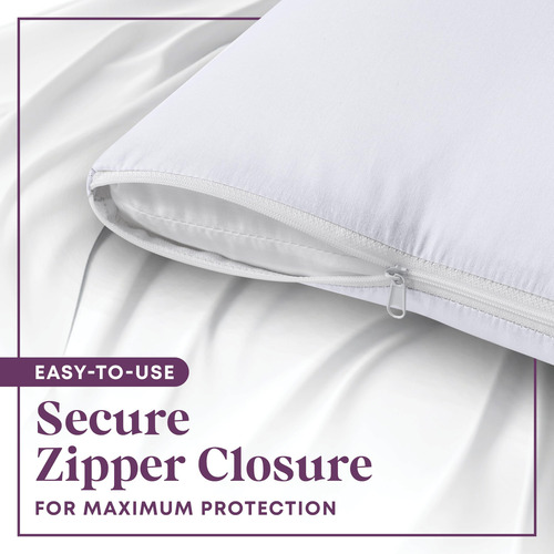 Juego De 4 Protectores De Almohada 100% Algodón Transpirable