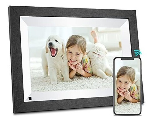 Bsimb Smart Wifi Digital Picture Frame 16gb With Wood Effect