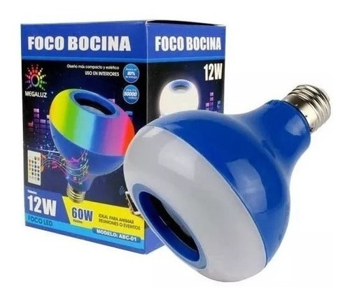 Foco Bluetooth Bocina Lámpara Led 12w Colores T Envío Gratis