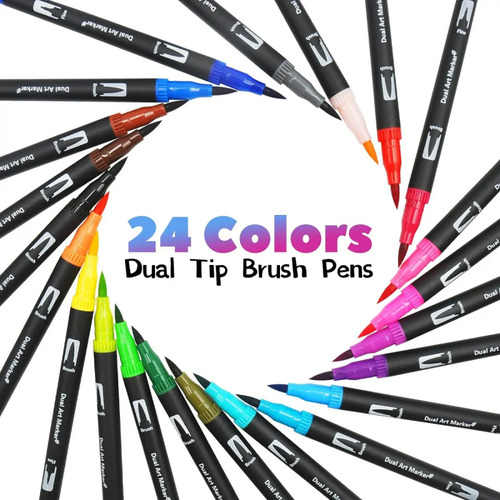 Rotulador Stbg-100color Con Doble Punta Para Acuarela